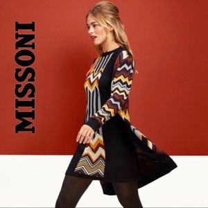 NWT Missoni Chevron Zig Zag Long Open Knit Cardigan